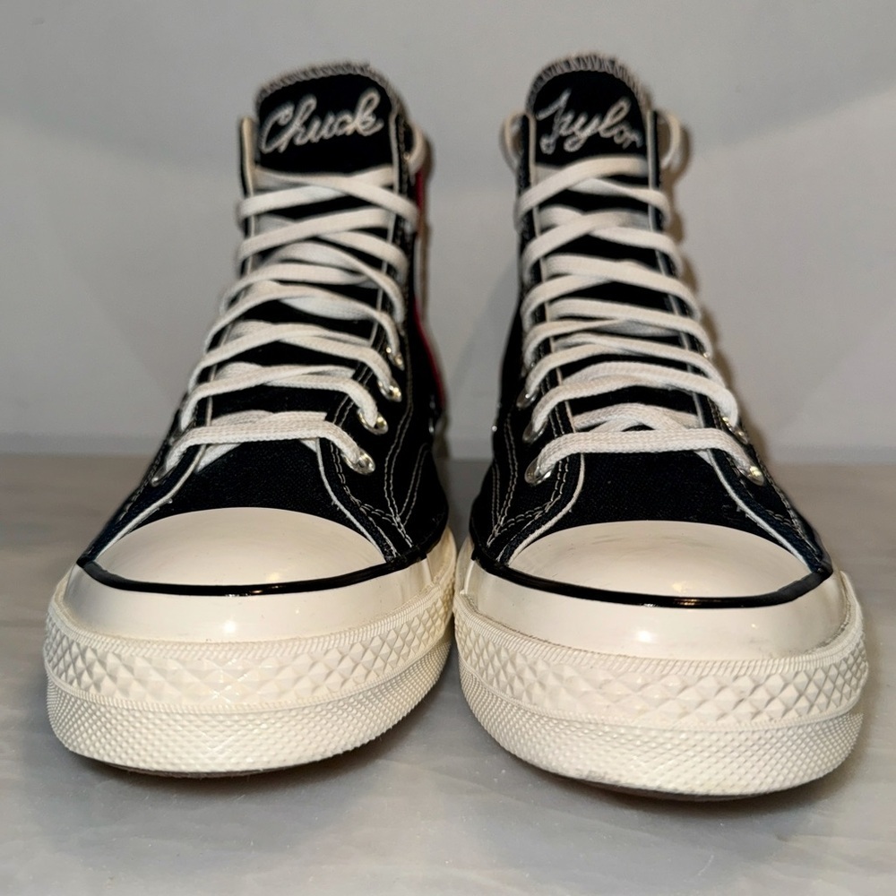 Converse Chuck Taylor All Star 70 High Top Shoes Red & White Stripe - Men’s 11.5 - Picture 4 of 14